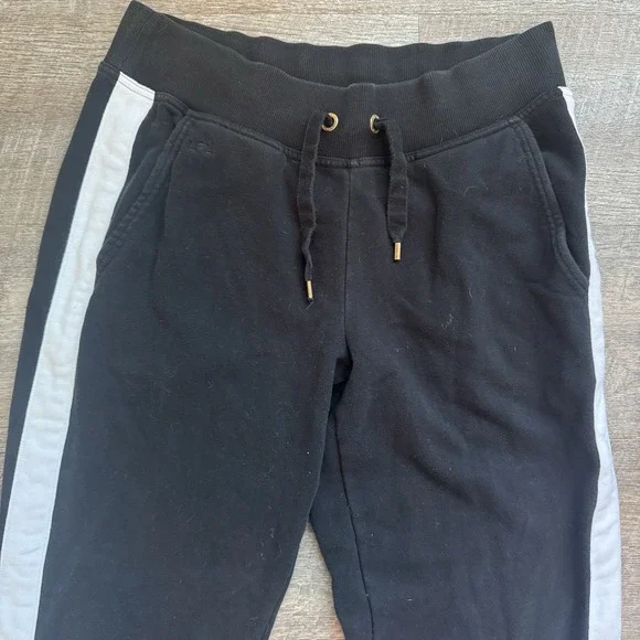 Men's Lauren Ralph Lauren Black Label Jogger Sweatpants Black and White Sz Small - Picture 4 of 9